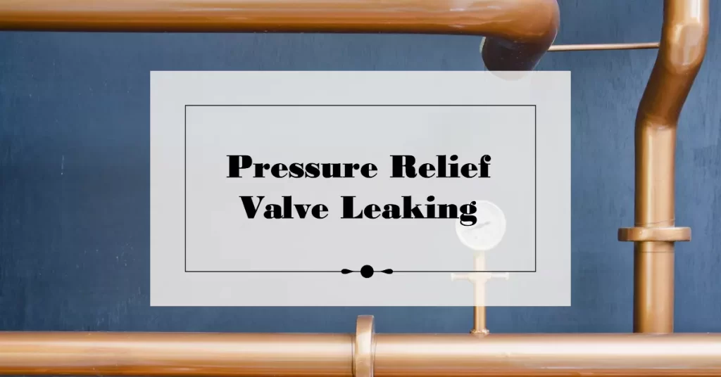 pressure relief valve leaking